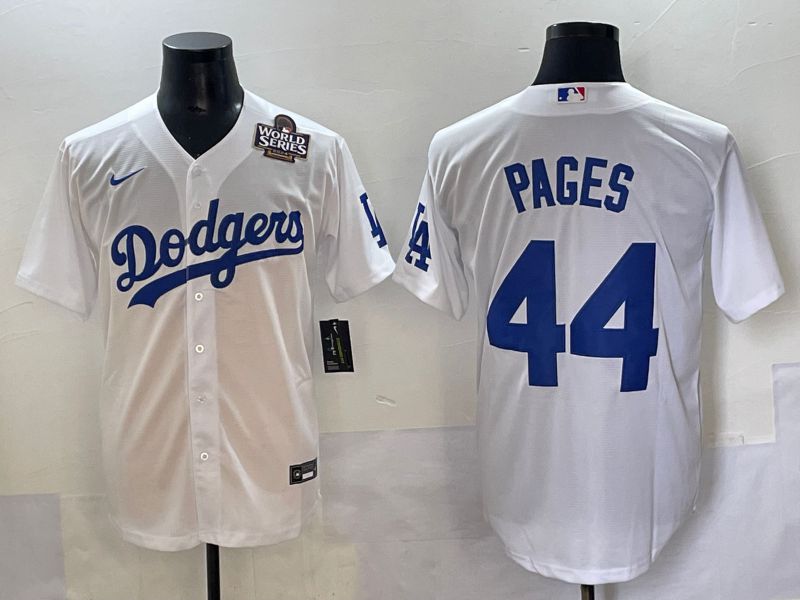 Men 2025 Los Angeles Angels #44 Pages White Game Nike MLB Jersey style 10